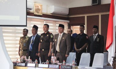Bupati dan Wakil Bupati Labuhanbatu Hadiri Sidang Paripurna Peringatan Hari Jadi ke-77 Pemkab Labuhanbatu 