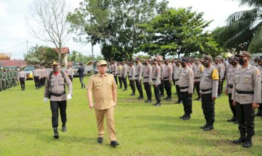 Bupati Labuhanbatu Jadi Irup Apel Gelar Pasukan Operasi Mantap Huta Toba 2022