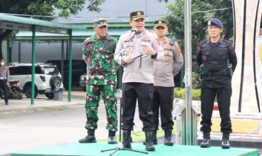 Kapolres Binjai Pimpin Apel TNI-Polri di Makodim 0203 Langkat