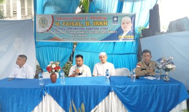 M.Faisal, B.IRKH. Anggota DPRD Tk I Sumut Fraksi PAN Reses , disambut Ratusan Warga Kel. Gaharu Kec. Medan Timur