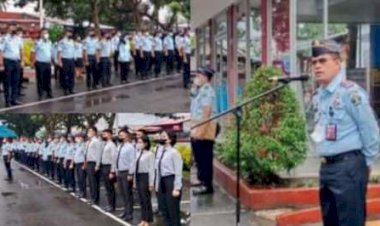 Karutan Kelas 1 Medan Pimpin Apel Penghujung Tahun