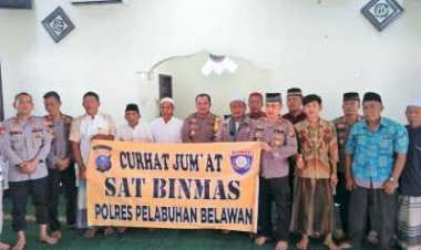 Jumat Curhat, Kapolres Pelabuhan Belawan Ajak Masyarakat Bersama Jaga Kamtibmas