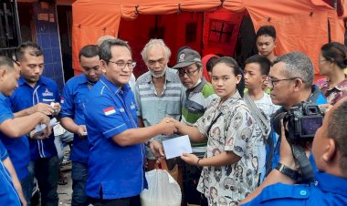 Peduli Korban Kebakaran DPC Demokrat Kota Medan Berikan Bantuan