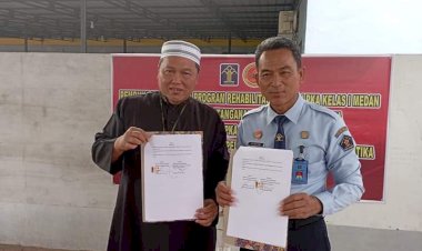 Optimalisasikan Rehabilitasi Sosial bagi Warga Binaan Pemasyarakatan, Lapas Kelas I Anak Medan ,Sepakati Kerjasama Dengan LRPPN 
