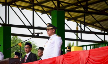 Wakil Walikota Irup Penurunan Bendera Merah Putih di HUT RI ke-78 di Padangsidimpuan