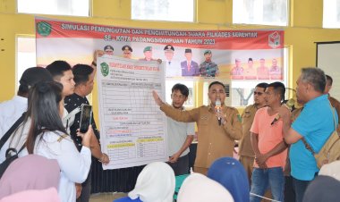 Simulasi Pemungutan dan Penghitungan Suara Pilkades Serentak Kota Padangsidimpuan