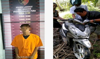 Sat Reskrim Polres Langkat Ungkap Kasus Curanmor