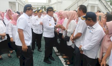 Pj Gubernur Sumut Hassanudin Pimpin Apel Perdana Kerjakan Amanah yang diberikan dan Lanjutkan yang Sudah Baik