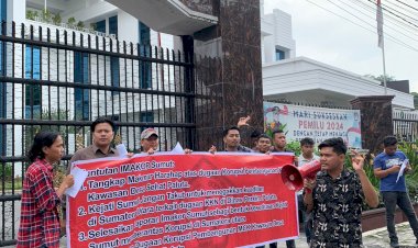Aksi Unjuk Rasa Imakor Sumut Jilid 10 (Meminta dan Menunggu Hasil Klarifikasi Kejati Sumut Terhadap Dinas Perkim Paluta)