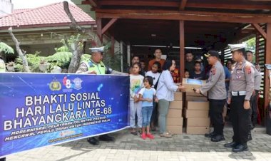 Sambut Hari Lalu Lintas Bhayangkara ke 68, Kapolres Tanah Karo Bersama Satuan Lalu Lintas Polres Tanah Karo Kunjungi Yayasan Sosial Pondok Pesantren dan Panti Asuhan 