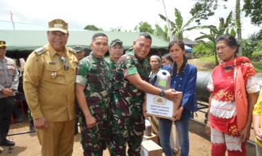 Danrem 023/KS dampingi Tim Wasev TMMD ke-118 Kodim 0206/Dairi dan Berikan Bantuan Kepada Masyrakat