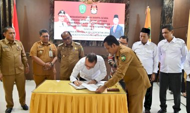 Pemko dan KPU Padangsidimpuan Resmi Tandatangani NPHD Dana Pilkada 2024