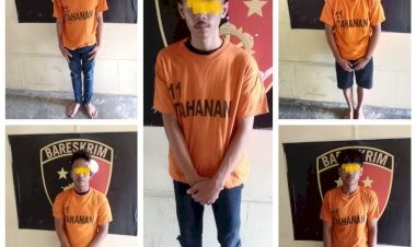 Lima Orang Bandit Begal Ditangkap Polres Binjai