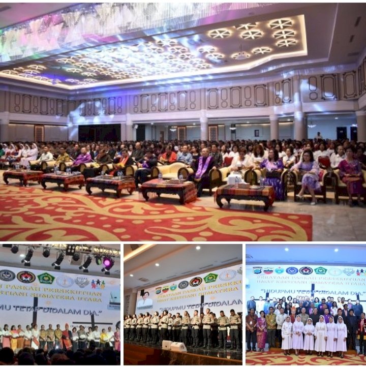 Perayaan Paskah Persekutuan Umat Kristiani Sumut 2024 Sukses Digelar di Aula Raja Inal Siregar