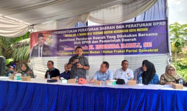 Anggota DPRD Kota Medan Fraksi Demokrat Iswanda Ramli Sosper Peraturan Daerah dan Perda No. 4 Tahun 2012 tentang Kesehatan Kota Medan