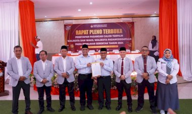 KPU Padangsidimpuan Tetapkan Pasangan Letnan - Levi Sebagai Calon Walikota dan Wakil Walikota Terpilih