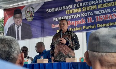Walaupun Hujan, Sosper Nomor 4 Tahun 2012 tentang Sistem Kesehatan Kota Medan, Iswanda Ramli Warga Tetap Antusias Datang