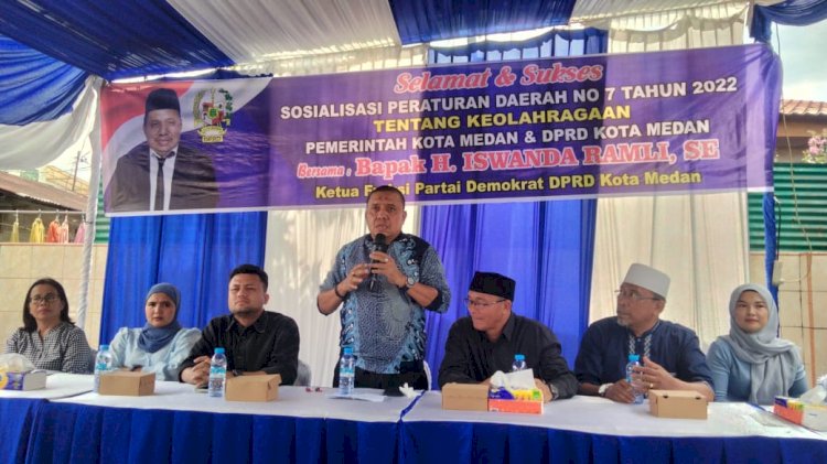 Iswanda Ramli Sosialisasikan Perda Keolahragaan di Medan Sunggal, Masyarakat Sambut Antusias