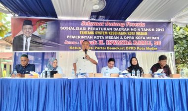 Iswanda Ramli Sosialisasi Perda No.4 Tahun 2012 Tentang Kesehatan Kota Medan di Starban Gg. Lurah