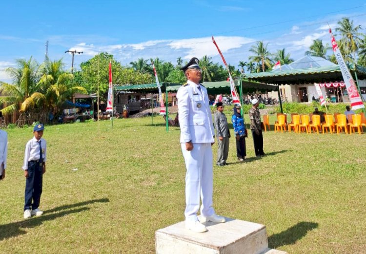 Kades Sundutan Tigo Irup Upacara HUT RI Ke-80, Sang Merah Putih Sukses Berkibar