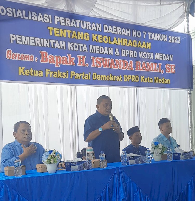 Iswanda Ramli Sosialisasikan Perda No. 7 Tahun 2022 tentang Keolahragaan kepada Warga Jalan Sukaria Medan Johor