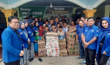 Sambut Ulang Tahun Ke 24, DPC Partai Demokrat Kota Medan dan Fraksi Demokrat Gelar Bakti Sosial ke Panti Asuhan Al Marhamah