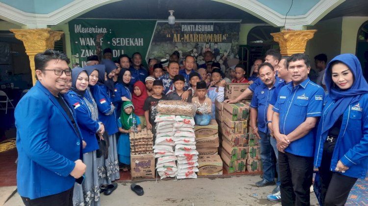 Sambut Ulang Tahun Ke 24, DPC Partai Demokrat Kota Medan dan Fraksi Demokrat Gelar Bakti Sosial ke Panti Asuhan Al Marhamah