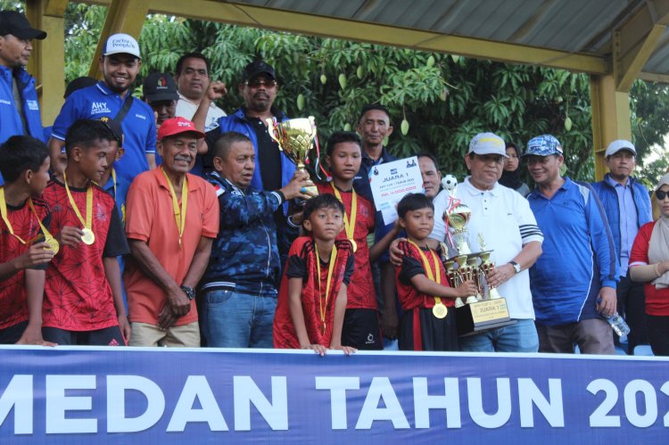 Serahkan Piala AHY CUP 1, SSB Generasi Medan Juara Usai Menang Tipis 1-0 atas SSB Putra Melayu