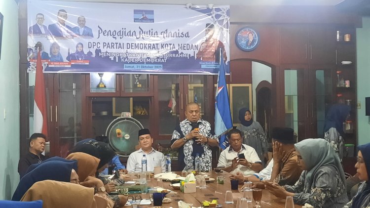DPC Partai Demokrat Kota Medan Gelar Pengajian Rutin Annisa untuk Tingkatkan Silaturahmi Kader Demokrat